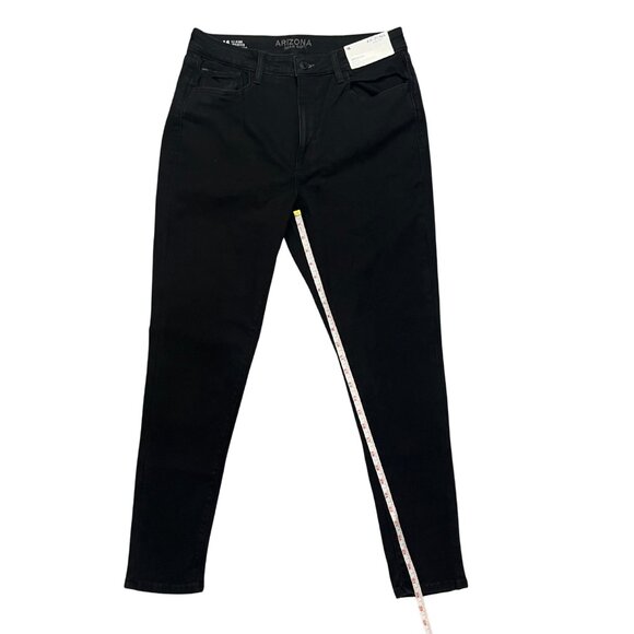 NWT Arizona Women's Size 16 Black High Rise Stretch Jeggings Denim Skinny Fit - Picture 13 of 16
